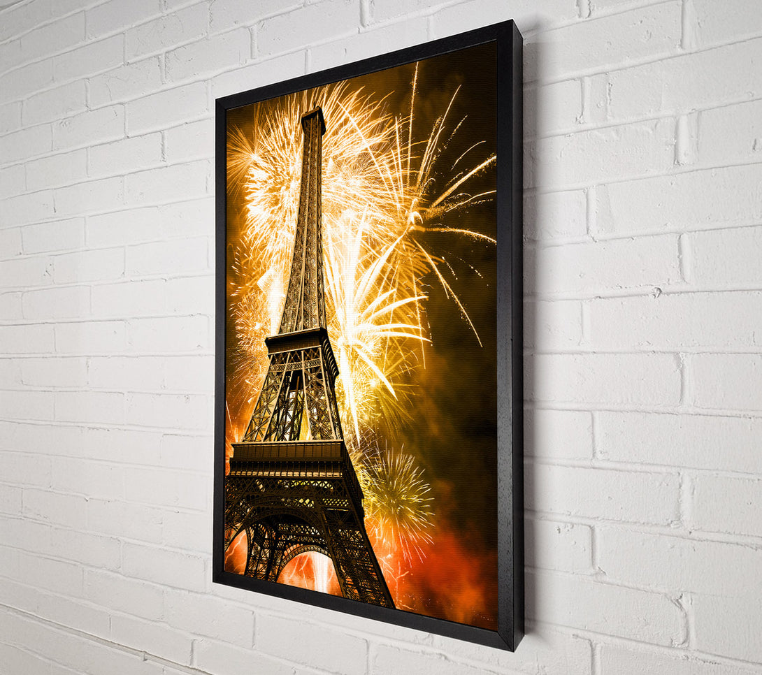  A Canvas Print of Eiffel Tower Fireworks 2 Canvas Art