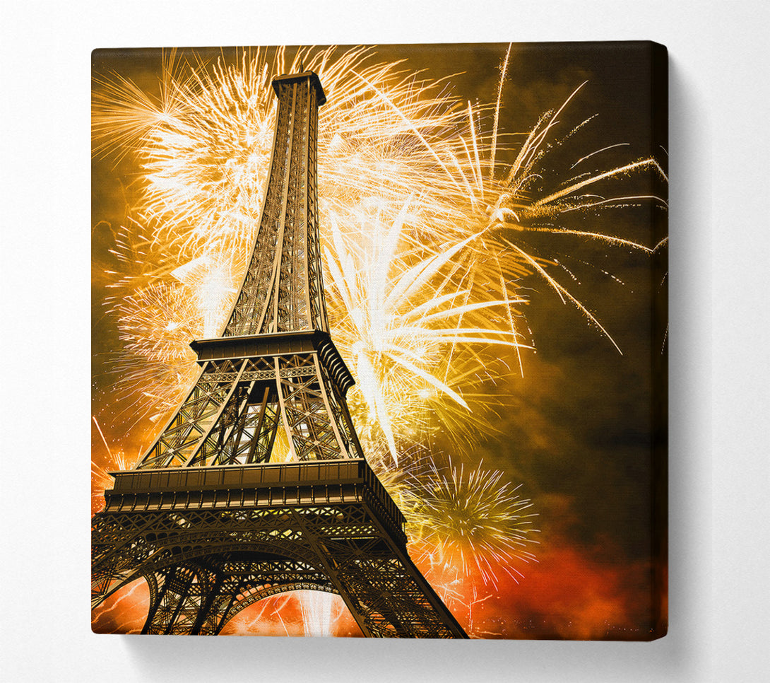  A Canvas Print of Eiffel Tower Fireworks 2 Canvas Art