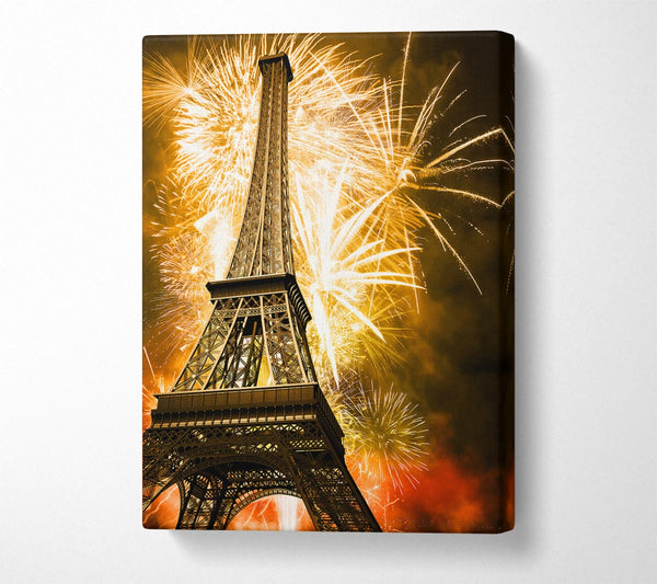  A Canvas Print of Eiffel Tower Fireworks 2 Canvas Art