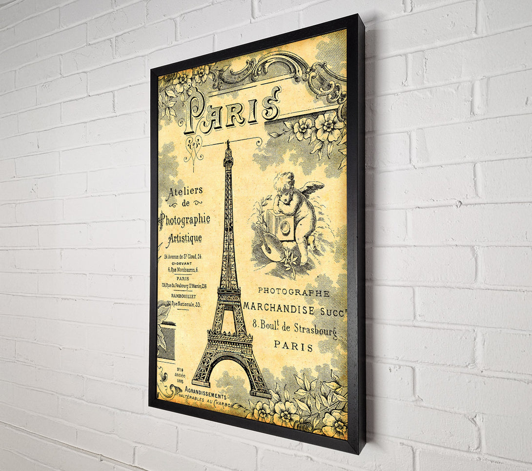  A Canvas Print of Eiffel Tower Retro 6 Canvas Art