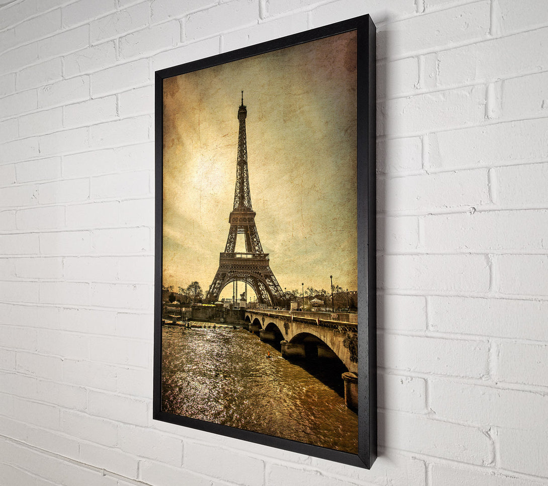  A Canvas Print of Eiffel Tower Retro 5 Canvas Print