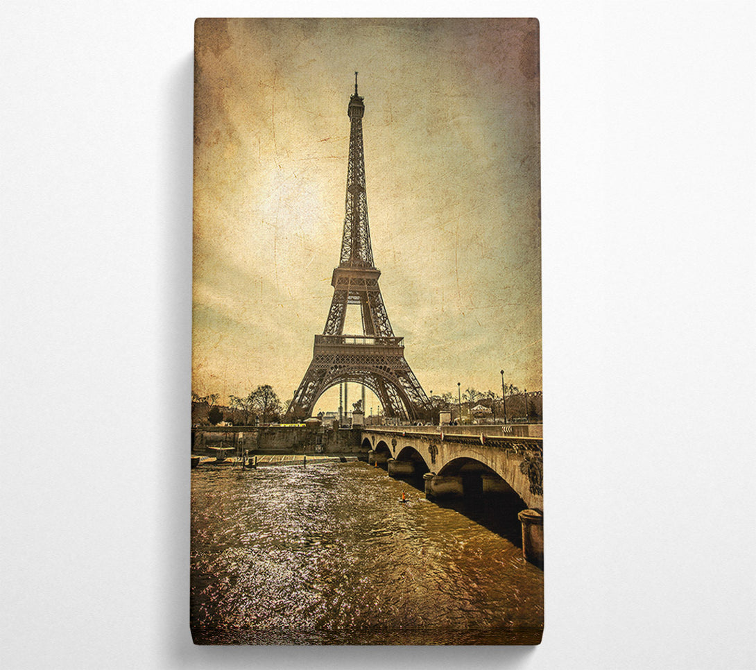  A Canvas Print of Eiffel Tower Retro 5 Canvas Print