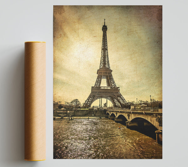 Eiffel Tower Retro 5 Poster