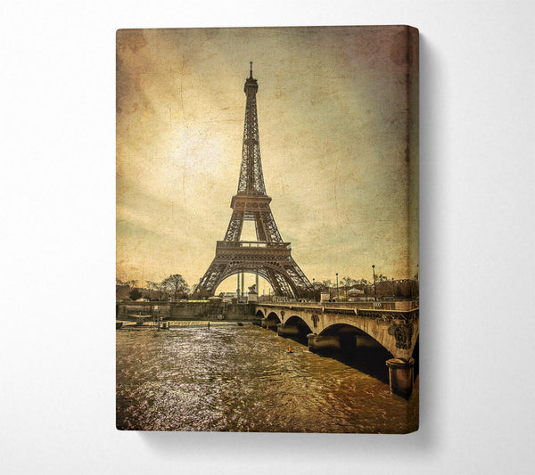  A Canvas Print of Eiffel Tower Retro 5 Canvas Print