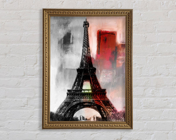 Eiffel Tower Retro 9 Framed Print
