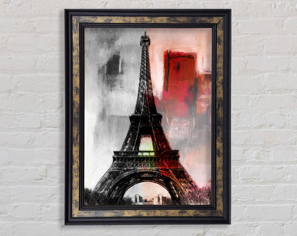 Eiffel Tower Retro 9 Framed Print