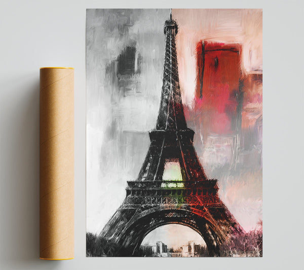 Eiffel Tower Retro 9 Giclee Print