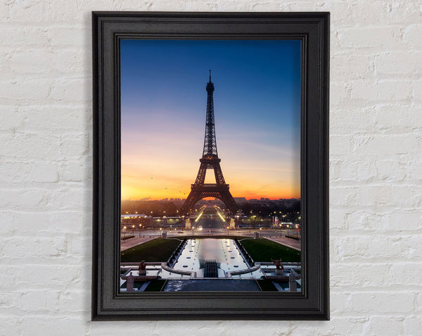Eiffel Tower Sunset 6 Framed Print