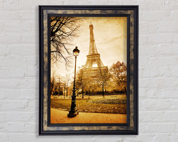 Eiffel Tower Retro 8 Framed Print