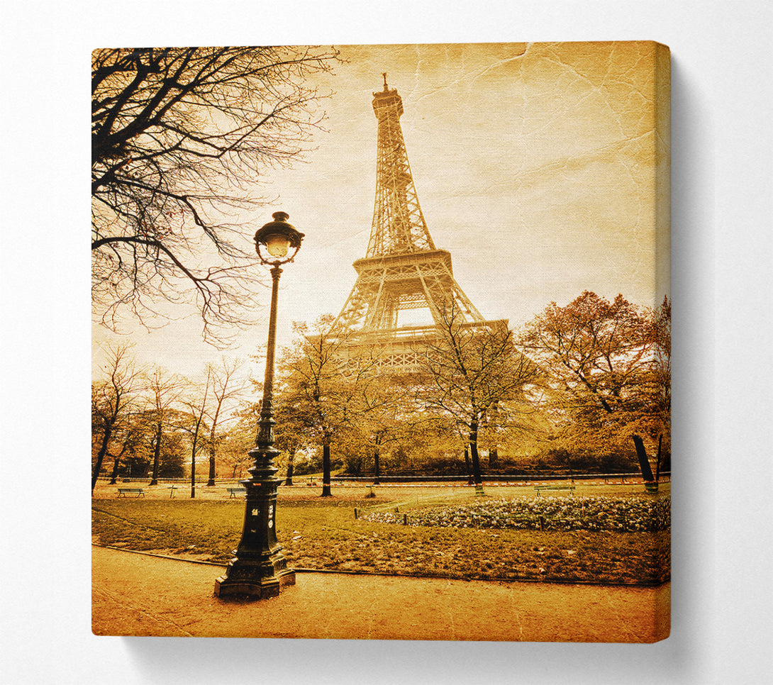  A Canvas Print of Eiffel Tower Retro 8 Canvas Wall Art