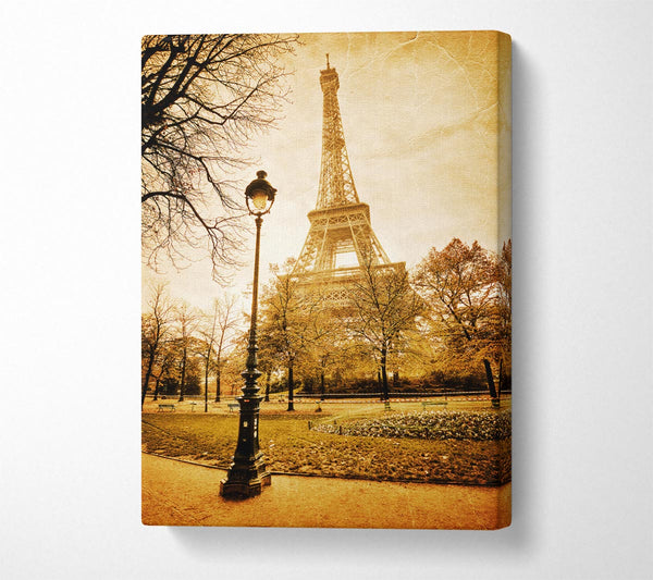  A Canvas Print of Eiffel Tower Retro 8 Canvas Wall Art
