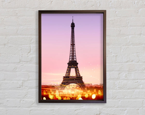 Eiffel Tower Sunset 4 Framed Print