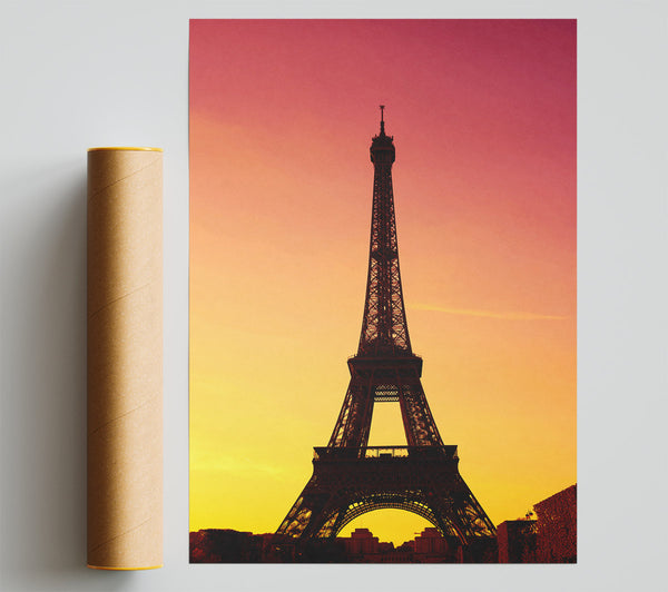 Eiffel Tower Sunset 2 Giclee Print
