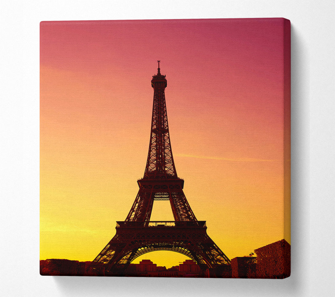  A Canvas Print of Eiffel Tower Sunset 2 Canvas Art