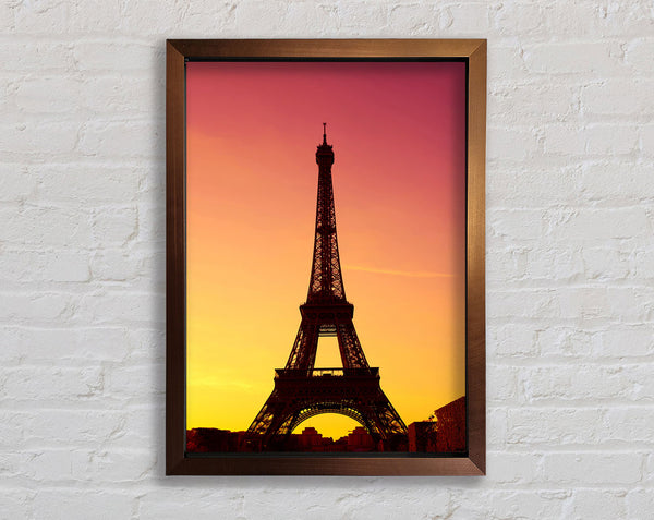 Eiffel Tower Sunset 2 Framed Print