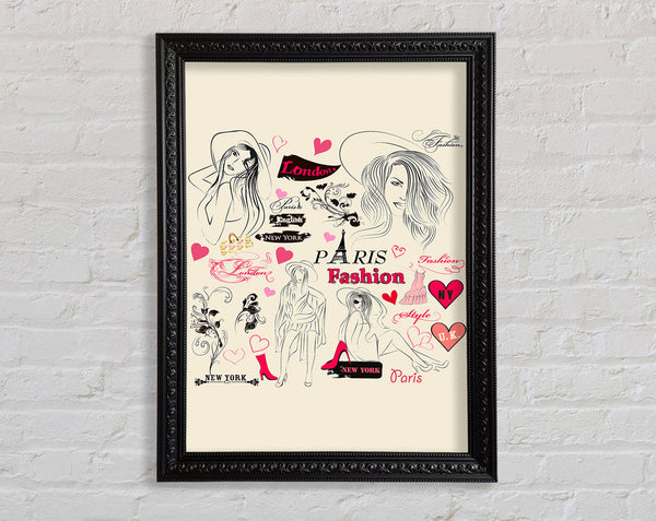 Eiffel Tower Chic 5 Framed Print