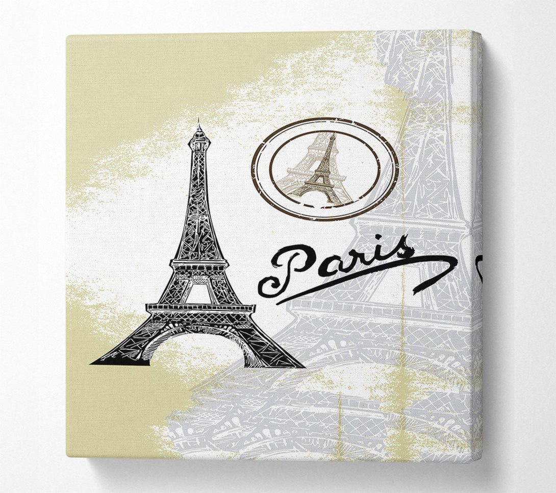  A Canvas Print of Eiffel Tower Canvas Wall Art