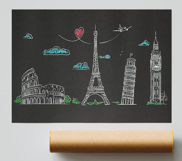 Famous Citys Of The Europe 1 Poster