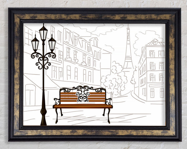 Eiffel Tower Streets 11 Framed Print