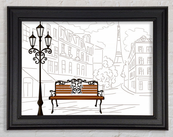 Eiffel Tower Streets 11 Framed Print