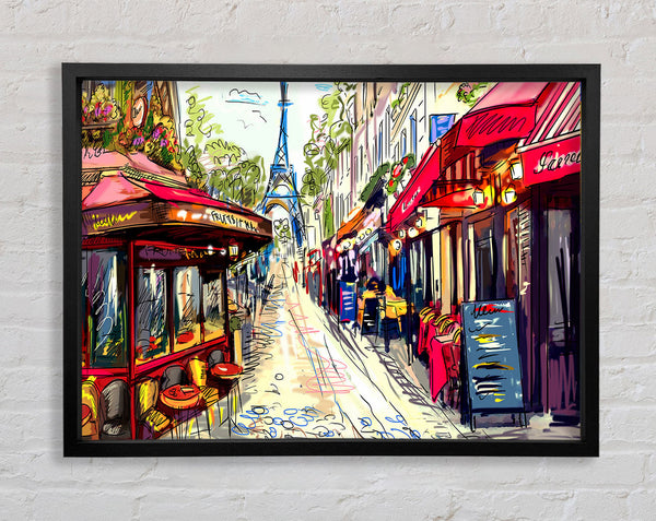 Eiffel Tower Streets 19 Framed Print