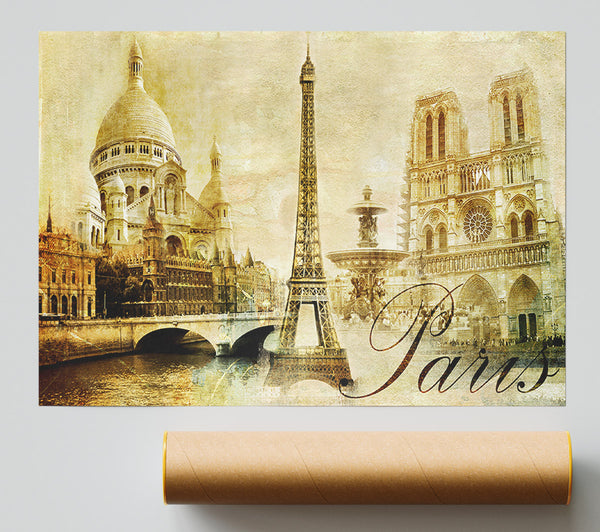 Eiffel Tower Retro 13 Poster