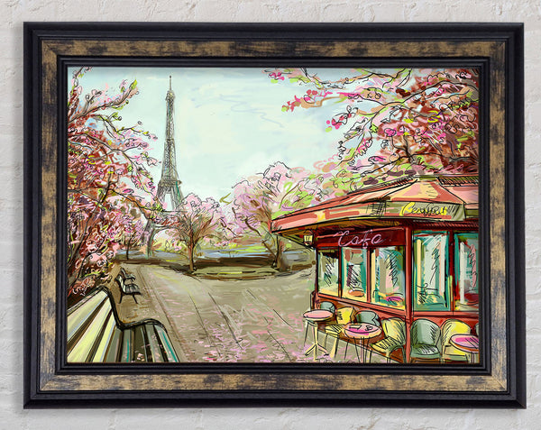 Eiffel Tower Streets 10 Framed Print