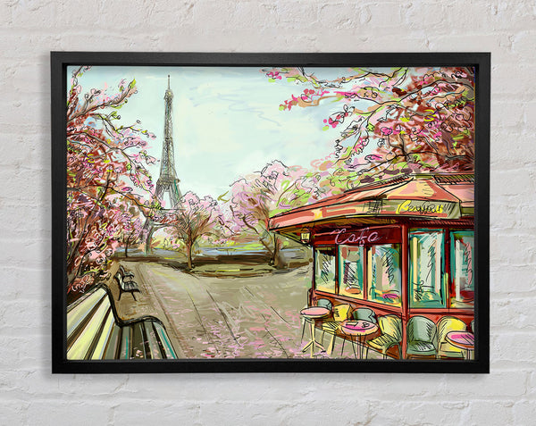Eiffel Tower Streets 10 Framed Print