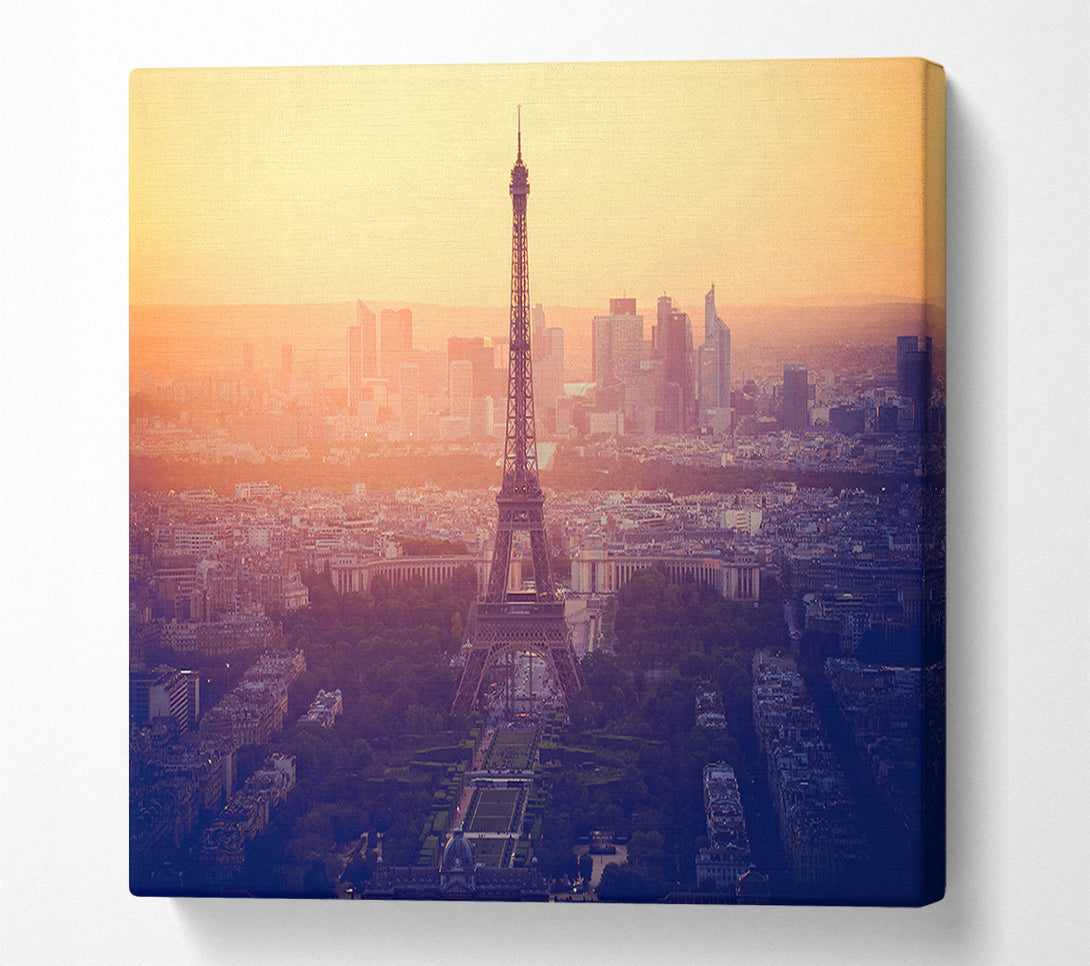  A Canvas Print of Eiffel Tower Over The Cit Canvas Wall Art