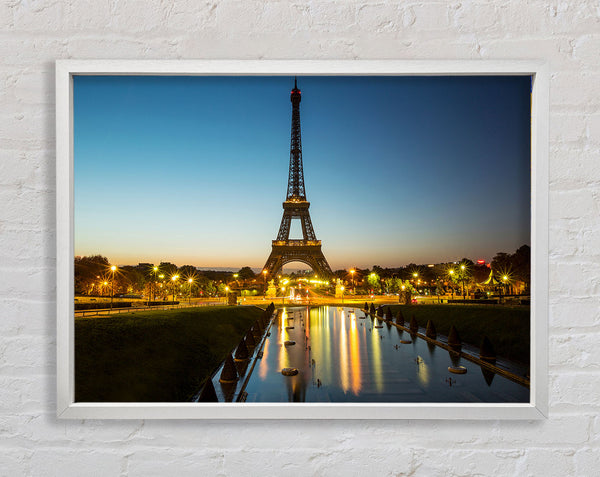 Eiffel Tower Night Lights 2 Framed Print