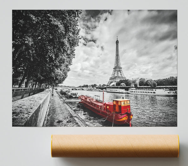 Eiffel Towerriver Seine Giclee Print