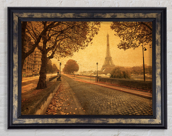 Eiffel Tower Retro 11 Framed Print