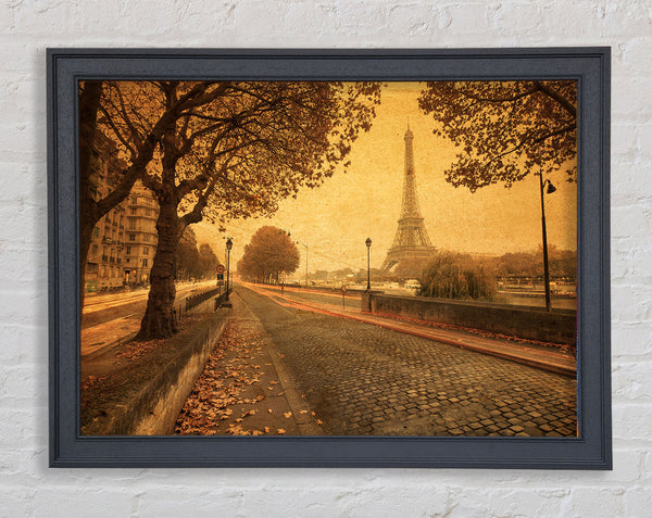 Eiffel Tower Retro 11 Framed Print