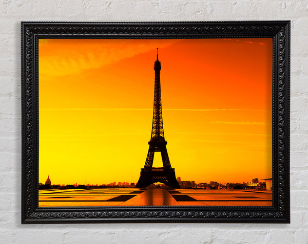 Eiffel Tower Sunset 5 Framed Print