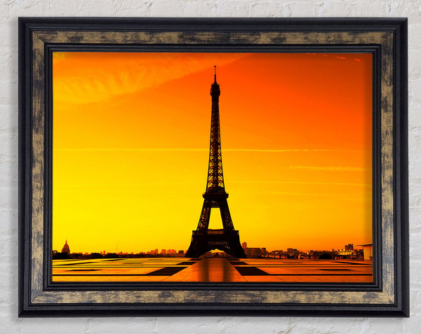 Eiffel Tower Sunset 5 Framed Print