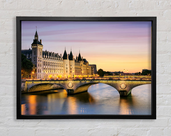 River Seine At Twilight 1 Framed Print