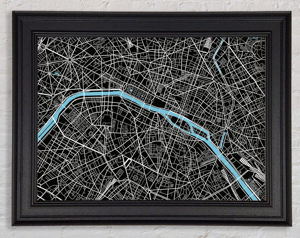 Map Of The City 6 Paris Framed Print
