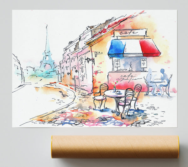 Eiffel Tower Streets 9 Print