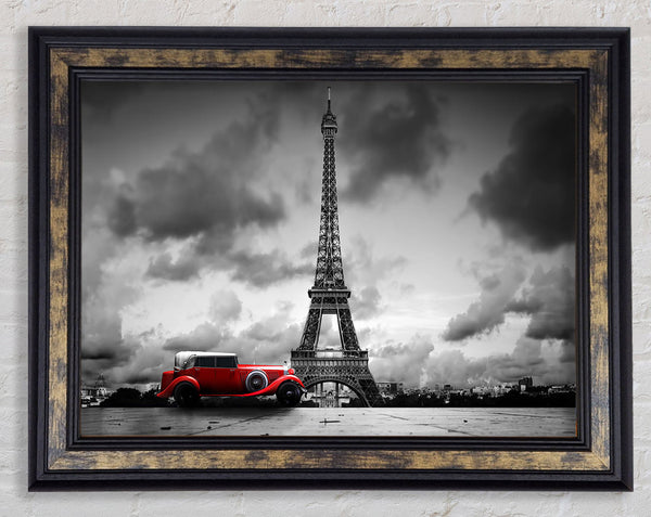 Eiffel Tower Red Classic Framed Print