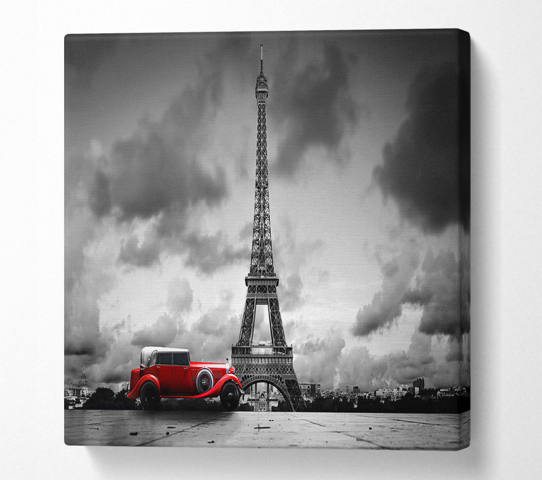  A Canvas Print of Eiffel Tower Red Classic Canvas Print