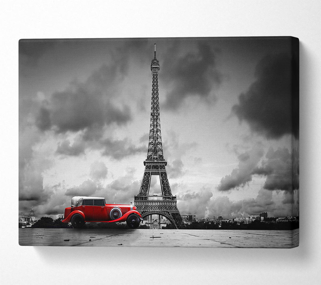  A Canvas Print of Eiffel Tower Red Classic Canvas Print