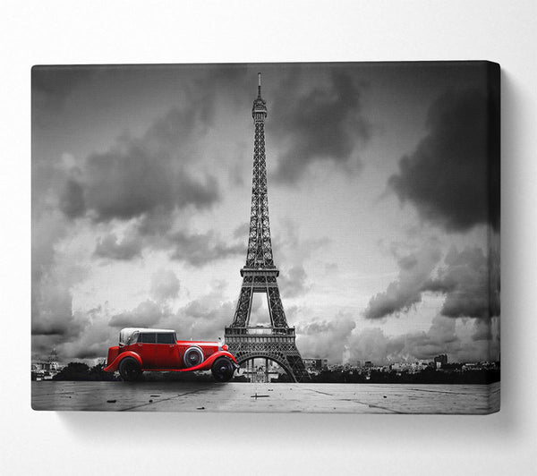  A Canvas Print of Eiffel Tower Red Classic Canvas Print