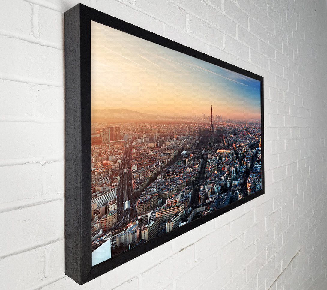  A Canvas Print of Eiffel Tower Over The City 5 Canvas Wall Art