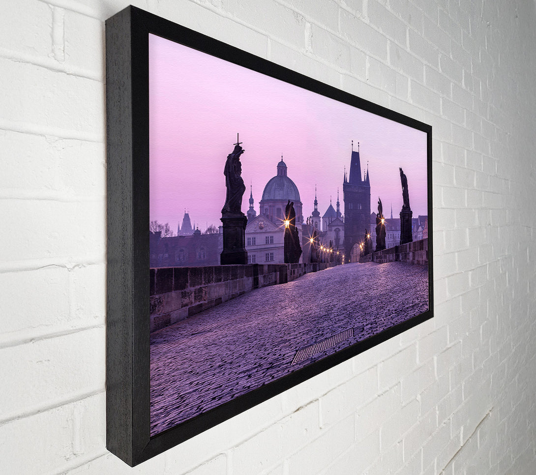  A Canvas Print of Charles Bridge At Dusk Canvas Wall Art