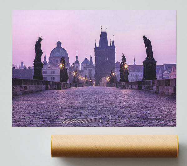 Charles Bridge At Dusk Poster