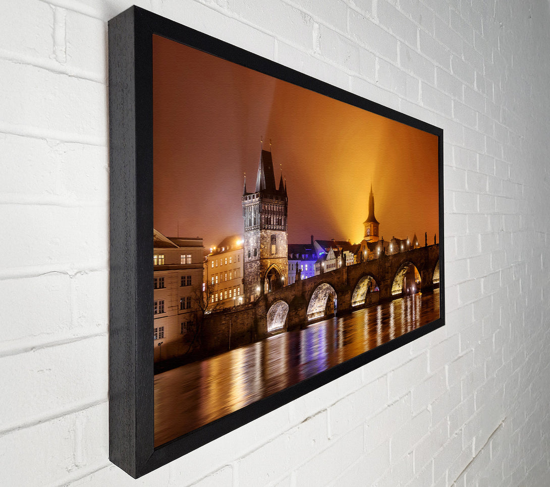  A Canvas Print of Charles Bridge Over The River Vltava Canvas Art