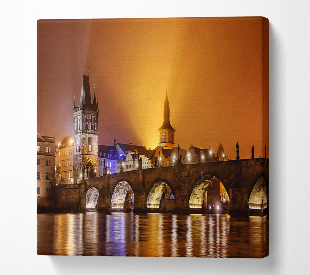  A Canvas Print of Charles Bridge Over The River Vltava Canvas Art