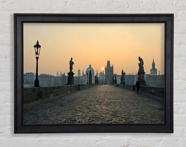 Charles Bridge Sunset Framed Print