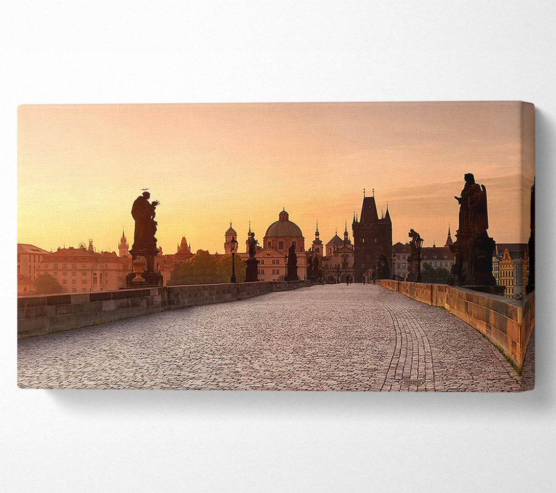  A Canvas Print of Charles Bridge Morning Glow Canvas Art