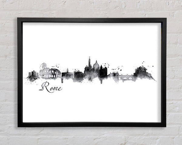 Black Outline Framed Print